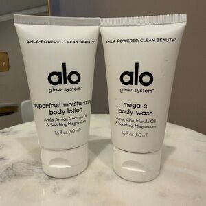 Alo Yoga Glow system mega-C body wash & body lotion